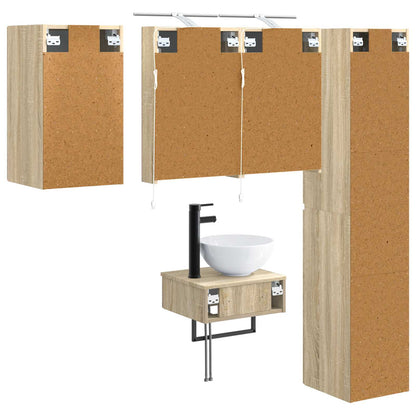 Bathroom Furniture Set 5 pcs Sonoma Oak