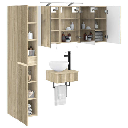 Bathroom Furniture Set 5 pcs Sonoma Oak
