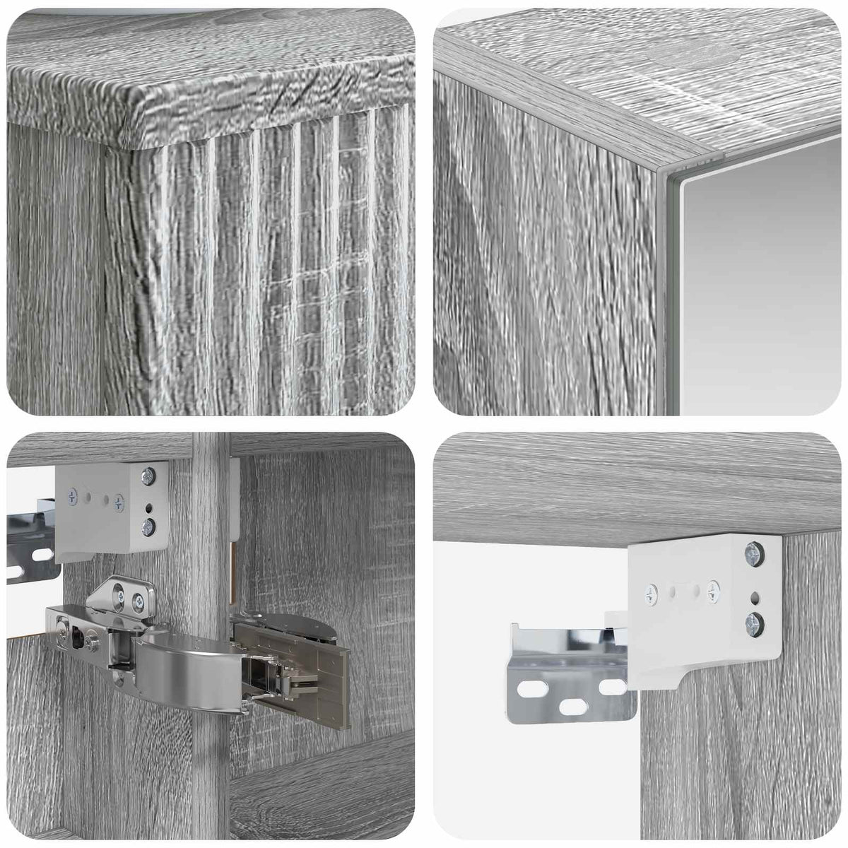 Bathroom Furniture Set 5 pcs Grey Sonoma