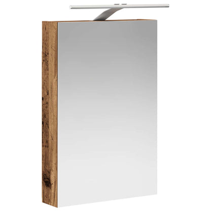 Bathroom Furniture Set 5 pcs Old Wood Engineered Wood and Glass