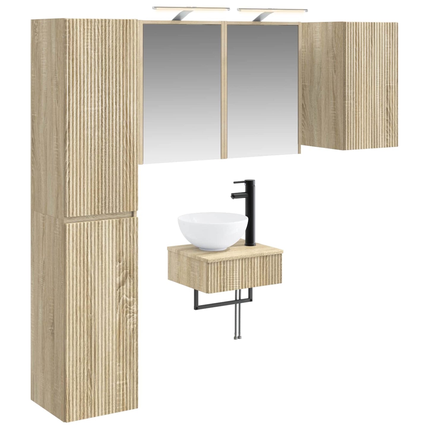 Bathroom Furniture Set 5 pcs Sonoma Oak