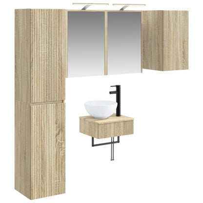 Bathroom Furniture Set 5 pcs Sonoma Oak
