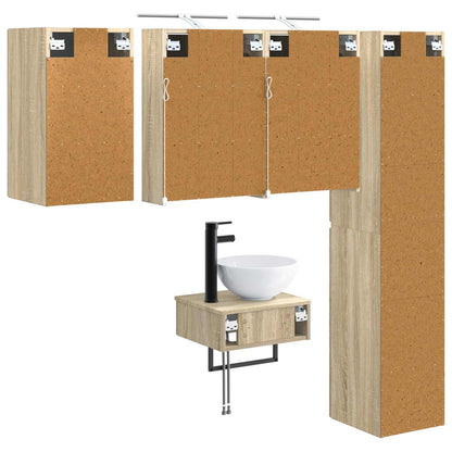 Bathroom Furniture Set 5 pcs Sonoma Oak