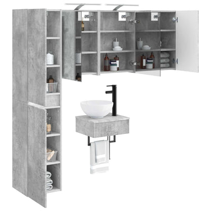Bathroom Furniture Set 5 pcs Concrete Grey
