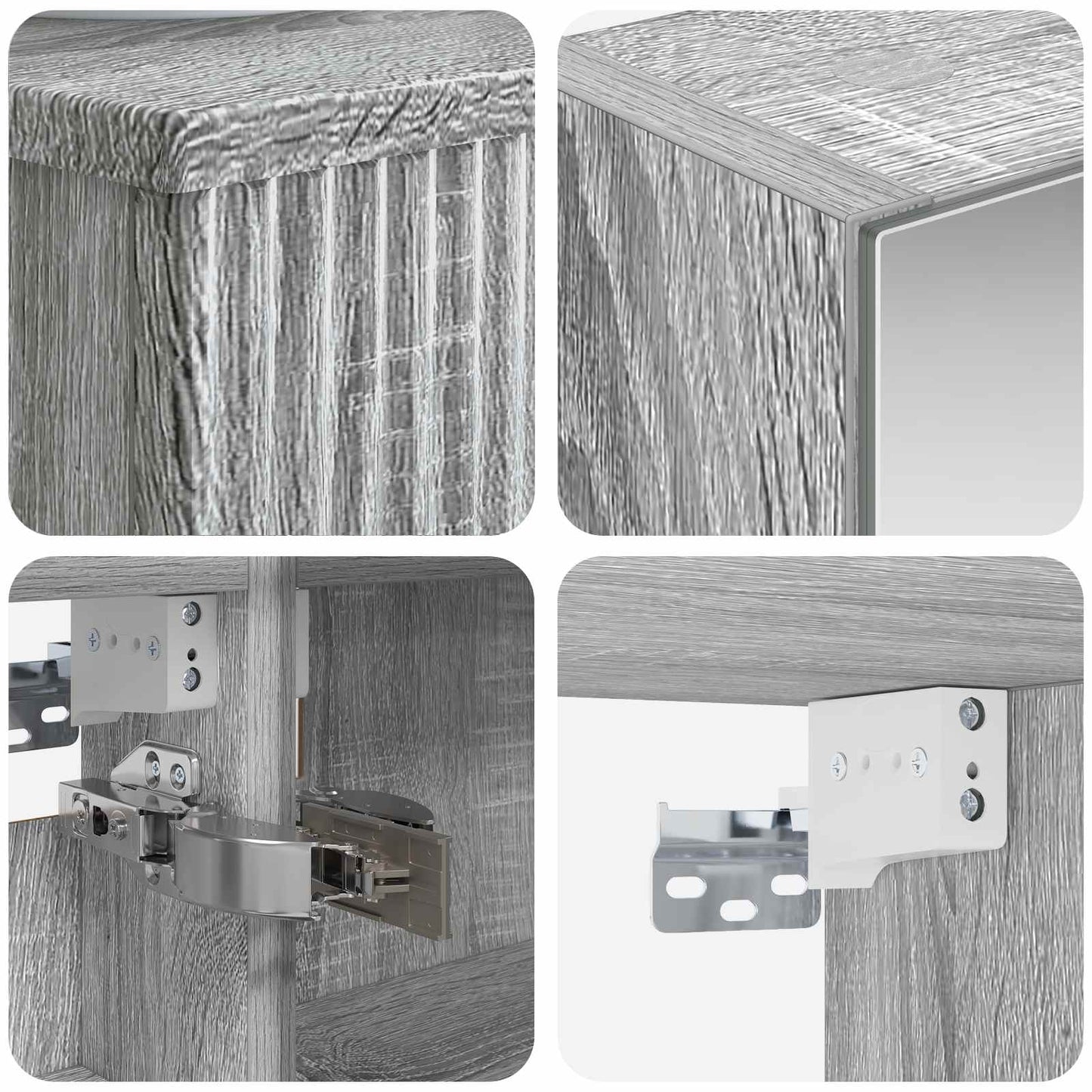 Bathroom Furniture Set 5 pcs Grey Sonoma