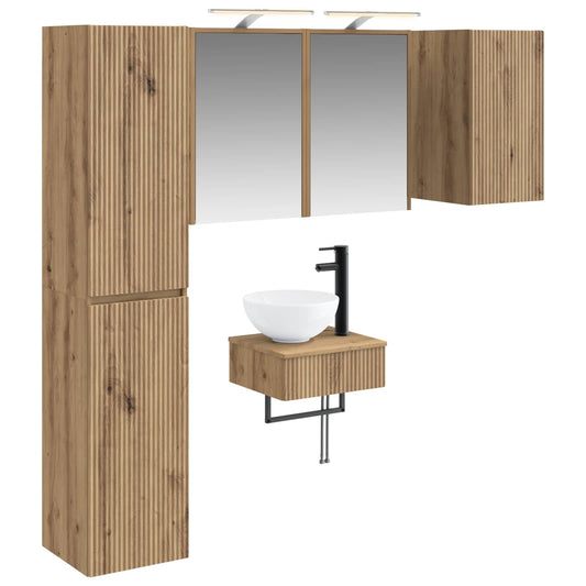 Bathroom Furniture Set 5 pcs Artisan Oak