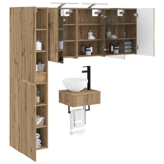 Bathroom Furniture Set 5 pcs Artisan Oak