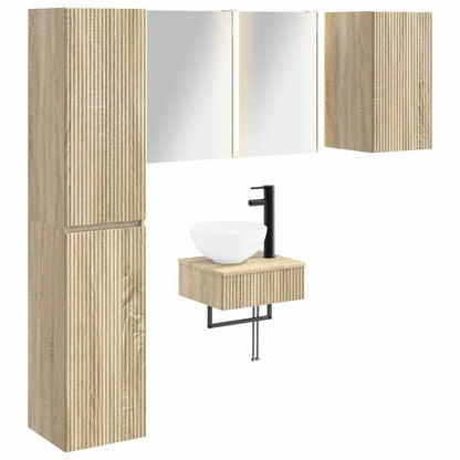 Bathroom Furniture Set 5 pcs Sonoma Oak