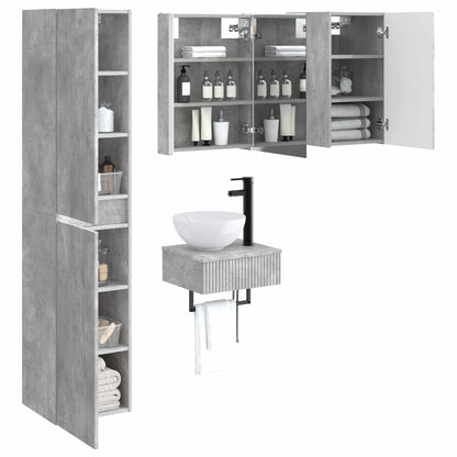 Bathroom Furniture Set 5 pcs Concrete Grey