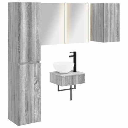 Bathroom Furniture Set 5 pcs Grey Sonoma