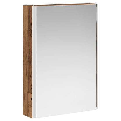Bathroom Furniture Set 5 pcs Old Wood Engineered Wood and Glass