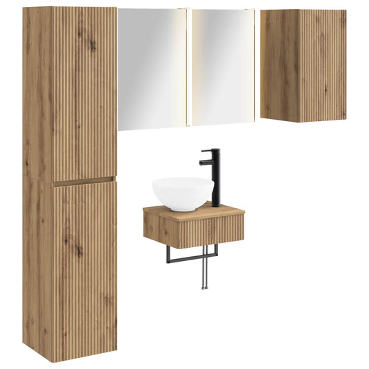 Bathroom Furniture Set 5 pcs Artisan Oak