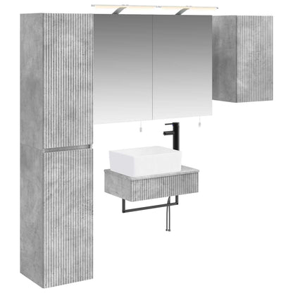 Bathroom Furniture Set 5 pcs Concrete Grey
