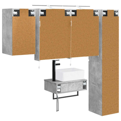 Bathroom Furniture Set 5 pcs Concrete Grey