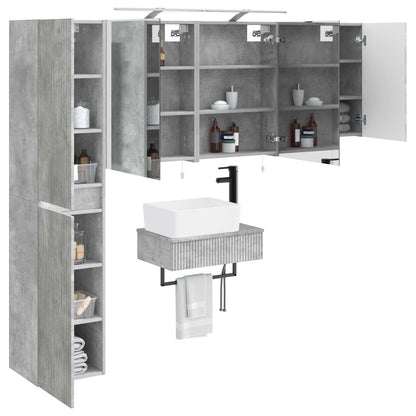 Bathroom Furniture Set 5 pcs Concrete Grey