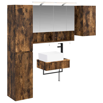 Bathroom Furniture Set 5 pcs Smoked Oak