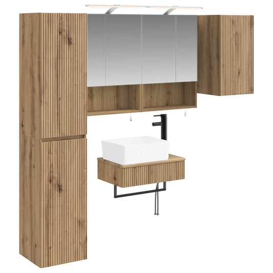 Bathroom Furniture Set 5 pcs Artisan Oak