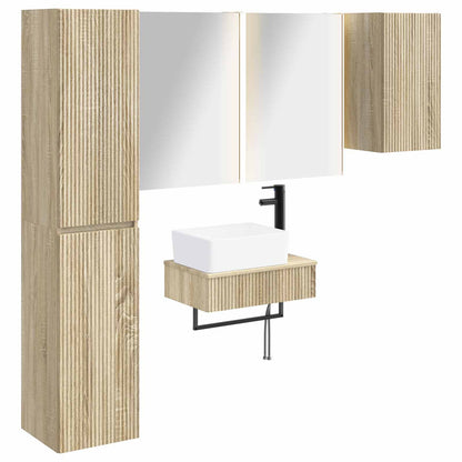 Bathroom Furniture Set 5 pcs Sonoma Oak