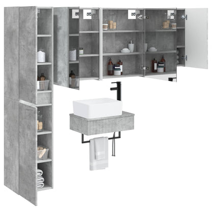 Bathroom Furniture Set 5 pcs Concrete Grey