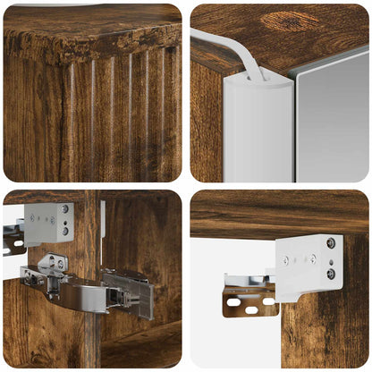 Bathroom Furniture Set 5 pcs Smoked Oak