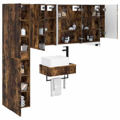 Bathroom Furniture Set 5 pcs Smoked Oak