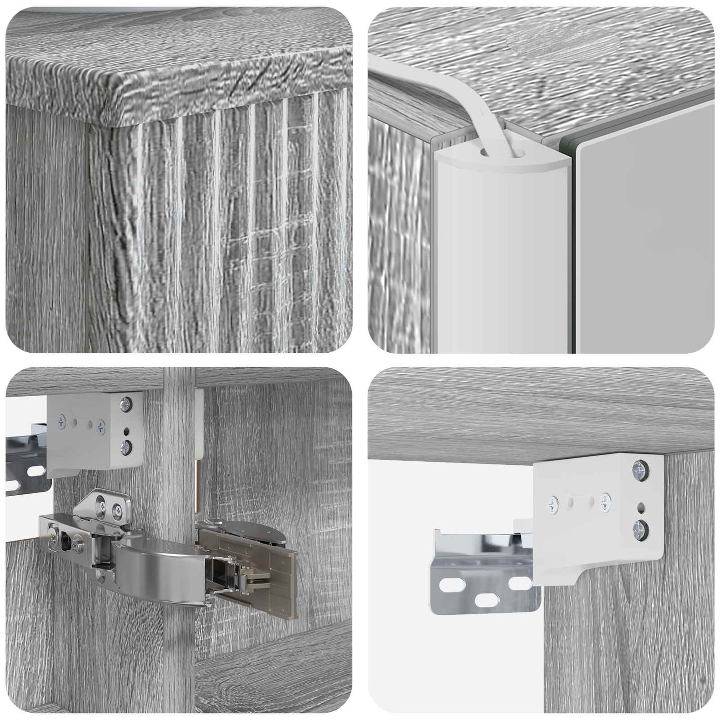 Bathroom Furniture Set 5 pcs Grey Sonoma