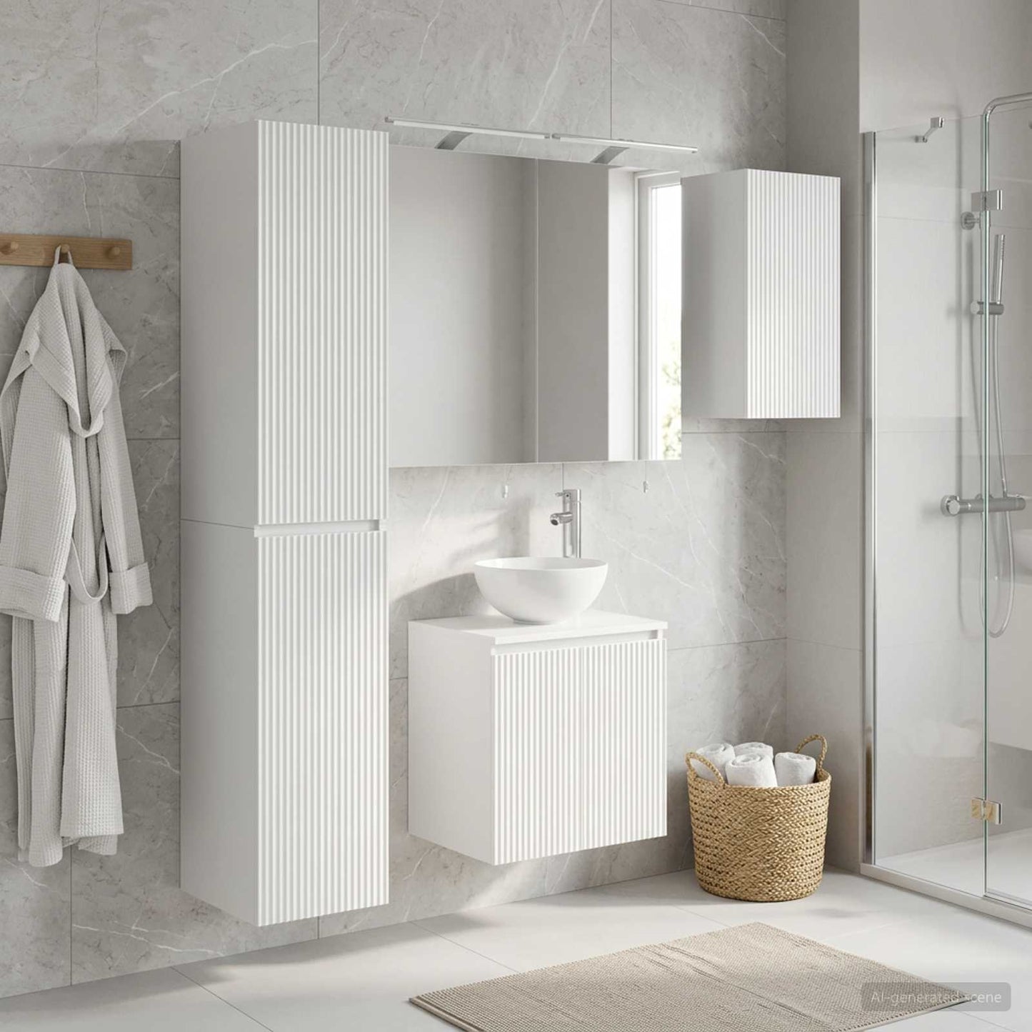 Bathroom Cabinet Set 5 pcs White 50 x 14.5 x 70 cm