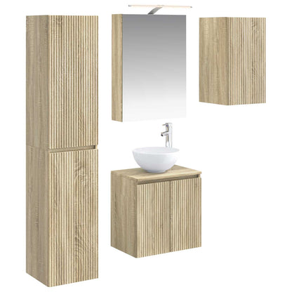 Bathroom Cabinet Set 5 pcs Sonoma Oak 50 x 14.5 x 70 cm