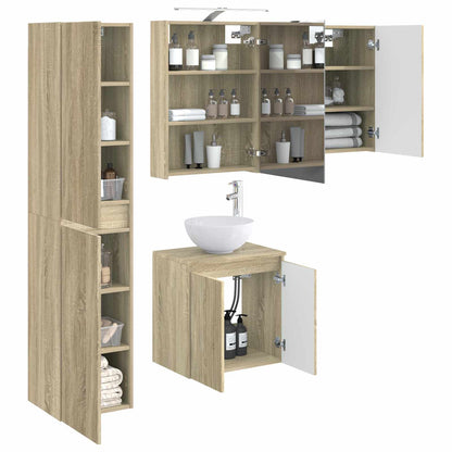 Bathroom Cabinet Set 5 pcs Sonoma Oak 50 x 14.5 x 70 cm