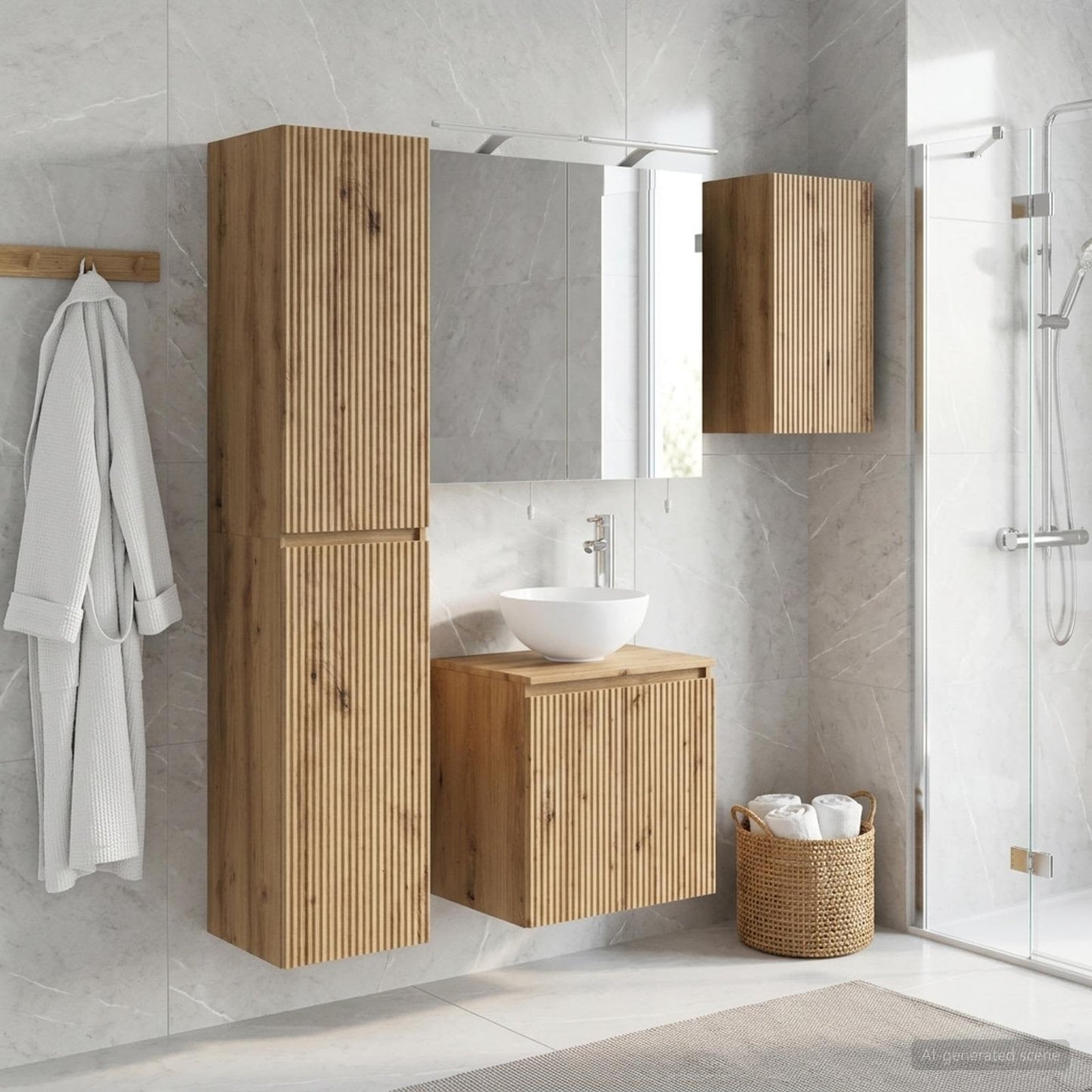Bathroom Cabinet Set 5 pcs Artisan Oak 50 x 14.5 x 70 cm
