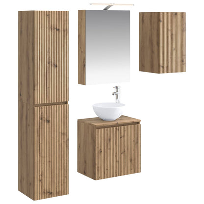 Bathroom Cabinet Set 5 pcs Artisan Oak 50 x 14.5 x 70 cm