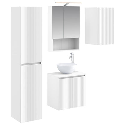 Bathroom Cabinet Set 5 pcs White 50 x 14.5 x 70 cm