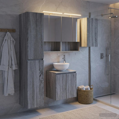 Bathroom Cabinet Set 5 pcs Grey Sonoma 50 x 14.5 x 70 cm