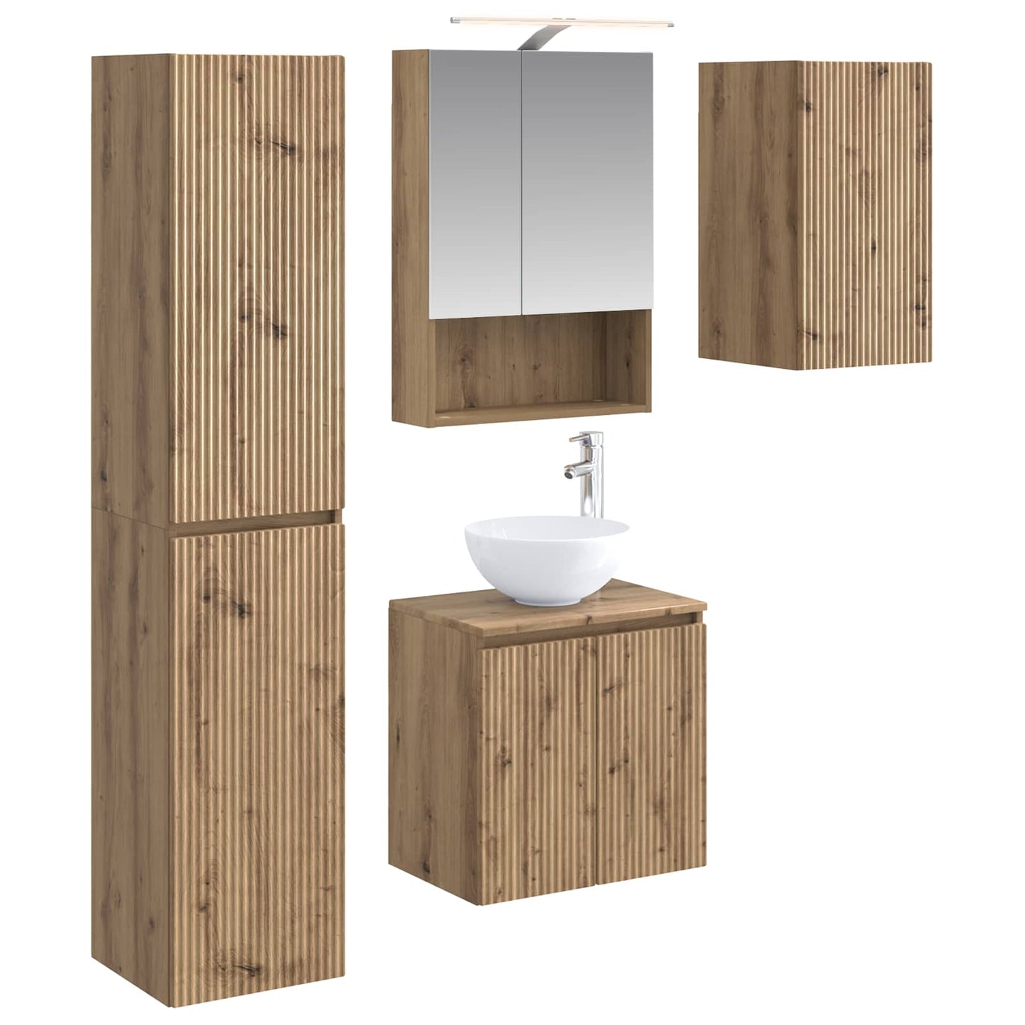 Bathroom Cabinet Set 5 pcs Artisan Oak 50 x 14.5 x 70 cm