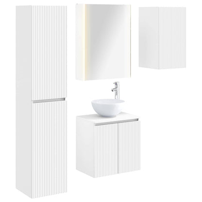 Bathroom Cabinet Set 5 pcs White 53 x 15.5 x 70 cm