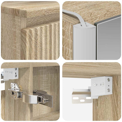 Bathroom Cabinet Set 5 pcs Sonoma Oak 53 x 15.5 x 70 cm