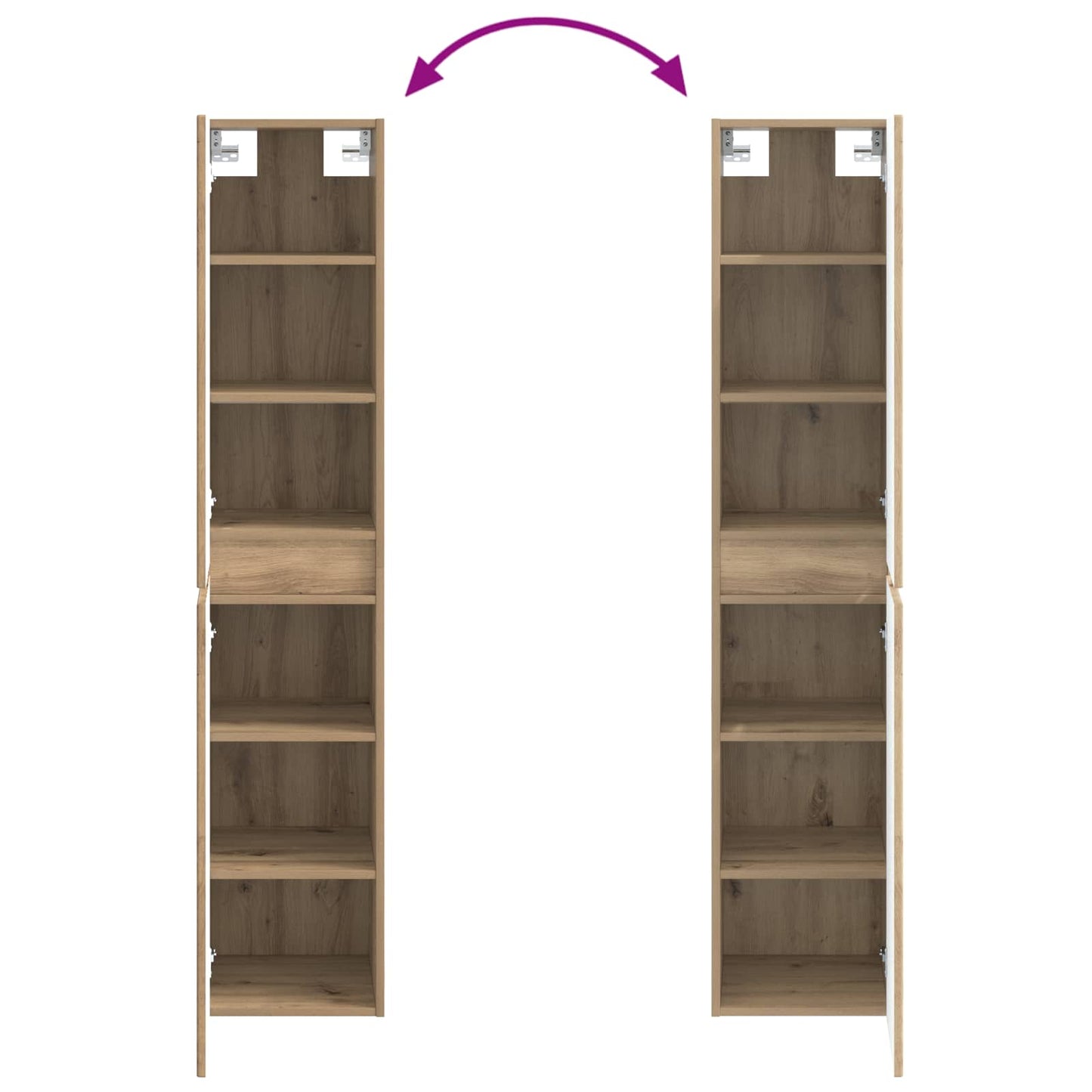 Bathroom Cabinet Set 5 pcs Artisan Oak 53 x 15.5 x 70 cm