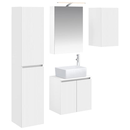 Bathroom Cabinet Set 5 pcs White 50 x 14.5 x 70 cm