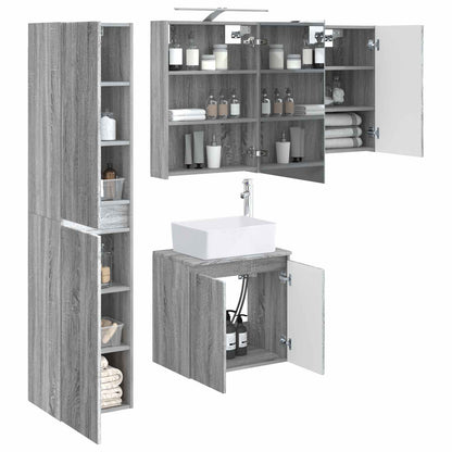 Bathroom Cabinet Set 5 pcs Grey Sonoma 50 x 14.5 x 70 cm
