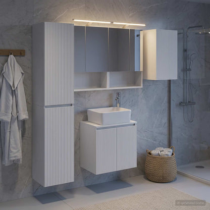 Bathroom Cabinet Set 5 pcs White 50 x 14.5 x 70 cm