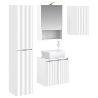 Bathroom Cabinet Set 5 pcs White 50 x 14.5 x 70 cm