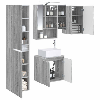 Bathroom Cabinet Set 5 pcs Grey Sonoma 50 x 14.5 x 70 cm
