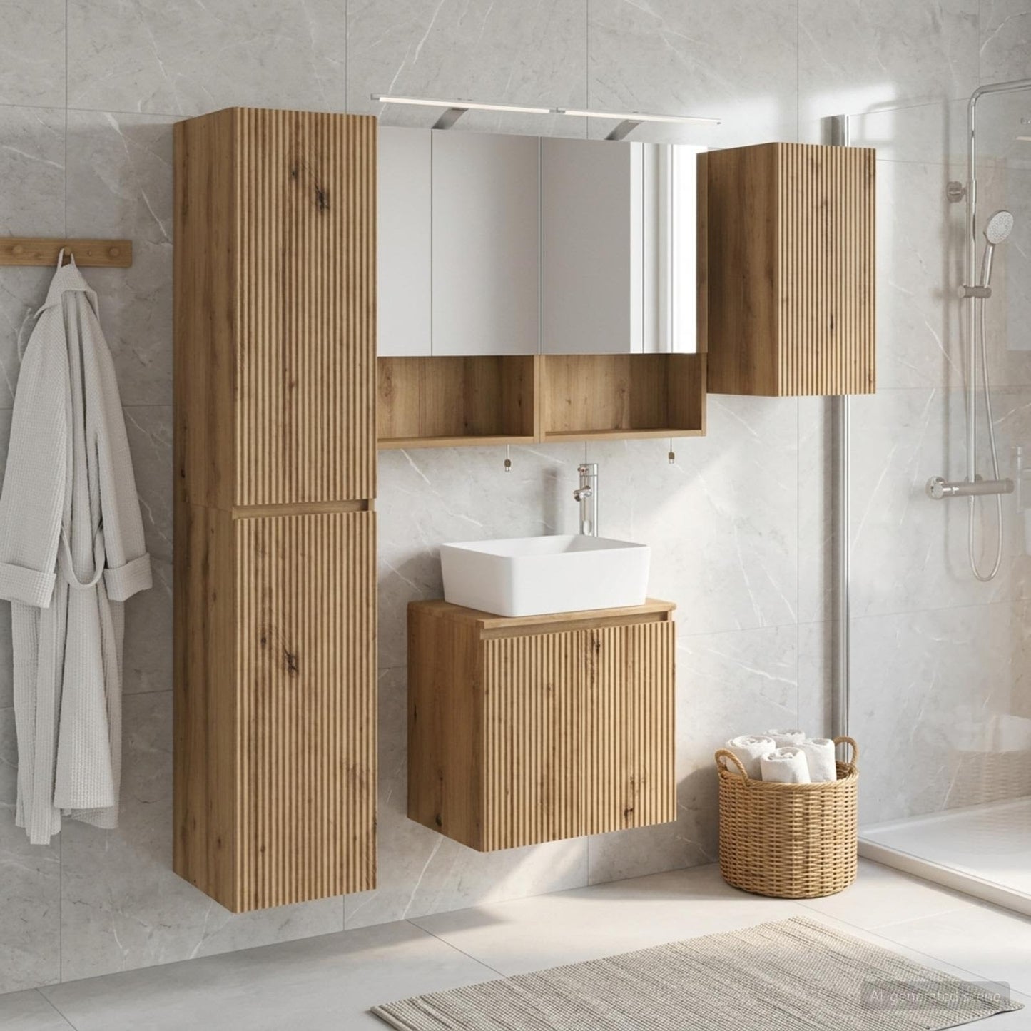 Bathroom Cabinet Set 5 pcs Artisan Oak 50 x 14.5 x 70 cm