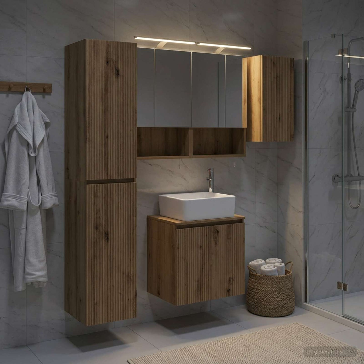Bathroom Cabinet Set 5 pcs Artisan Oak 50 x 14.5 x 70 cm