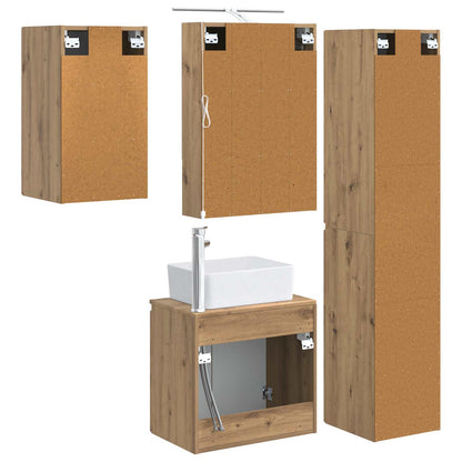 Bathroom Cabinet Set 5 pcs Artisan Oak 50 x 14.5 x 70 cm