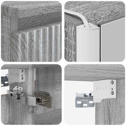 Bathroom Cabinet Set 5 pcs Grey Sonoma 53 x 15.5 x 70 cm