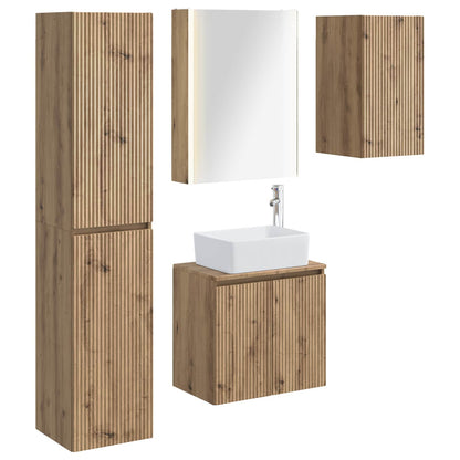 Bathroom Cabinet Set 5 pcs Artisan Oak 53 x 15.5 x 70 cm