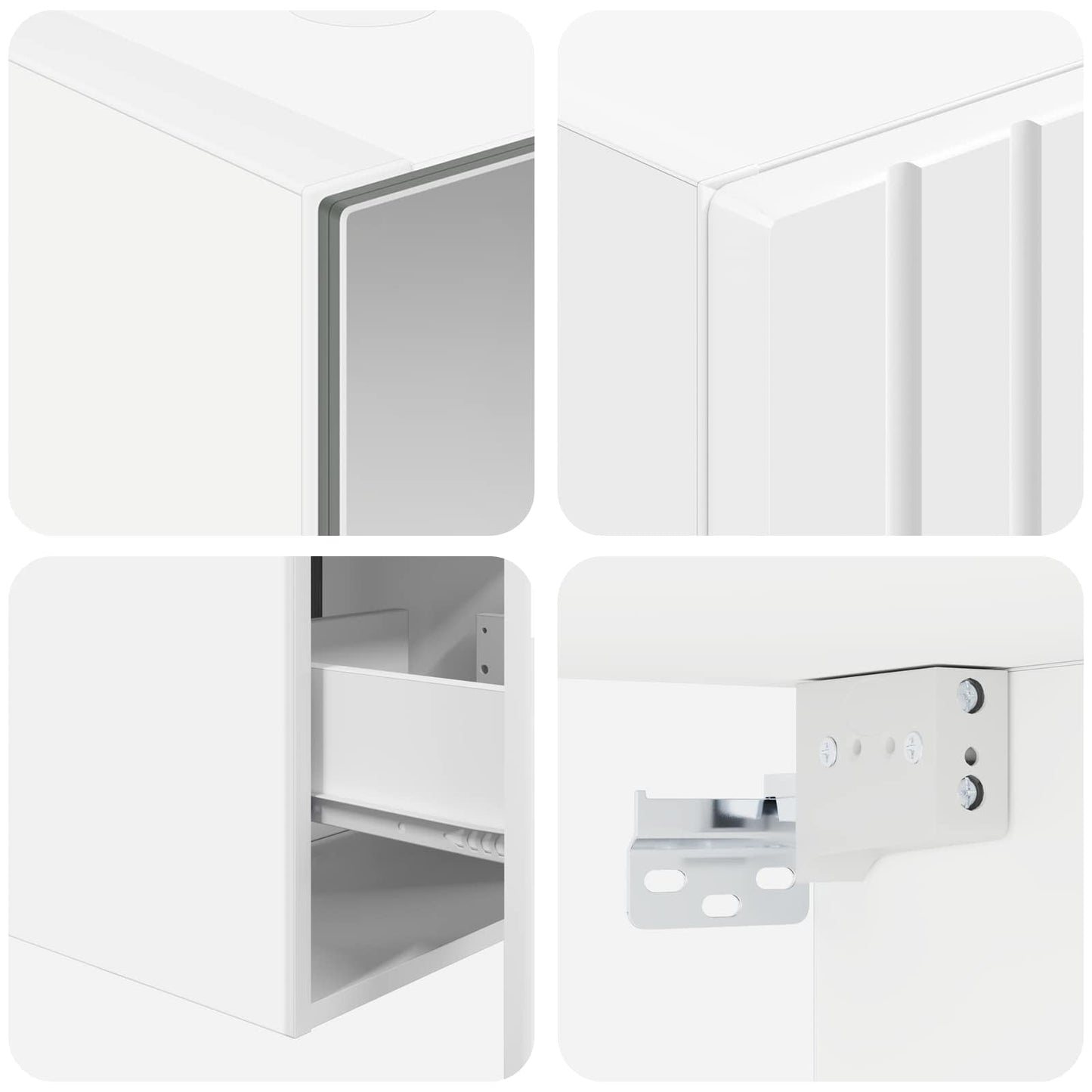 Bathroom Cabinet Set 5 pcs White 40 x 10.5 x 60.5 cm