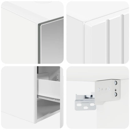 Bathroom Cabinet Set 5 pcs White 40 x 10.5 x 60.5 cm