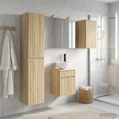 Bathroom Cabinet Set 5 pcs Sonoma Oak Engineered Wood